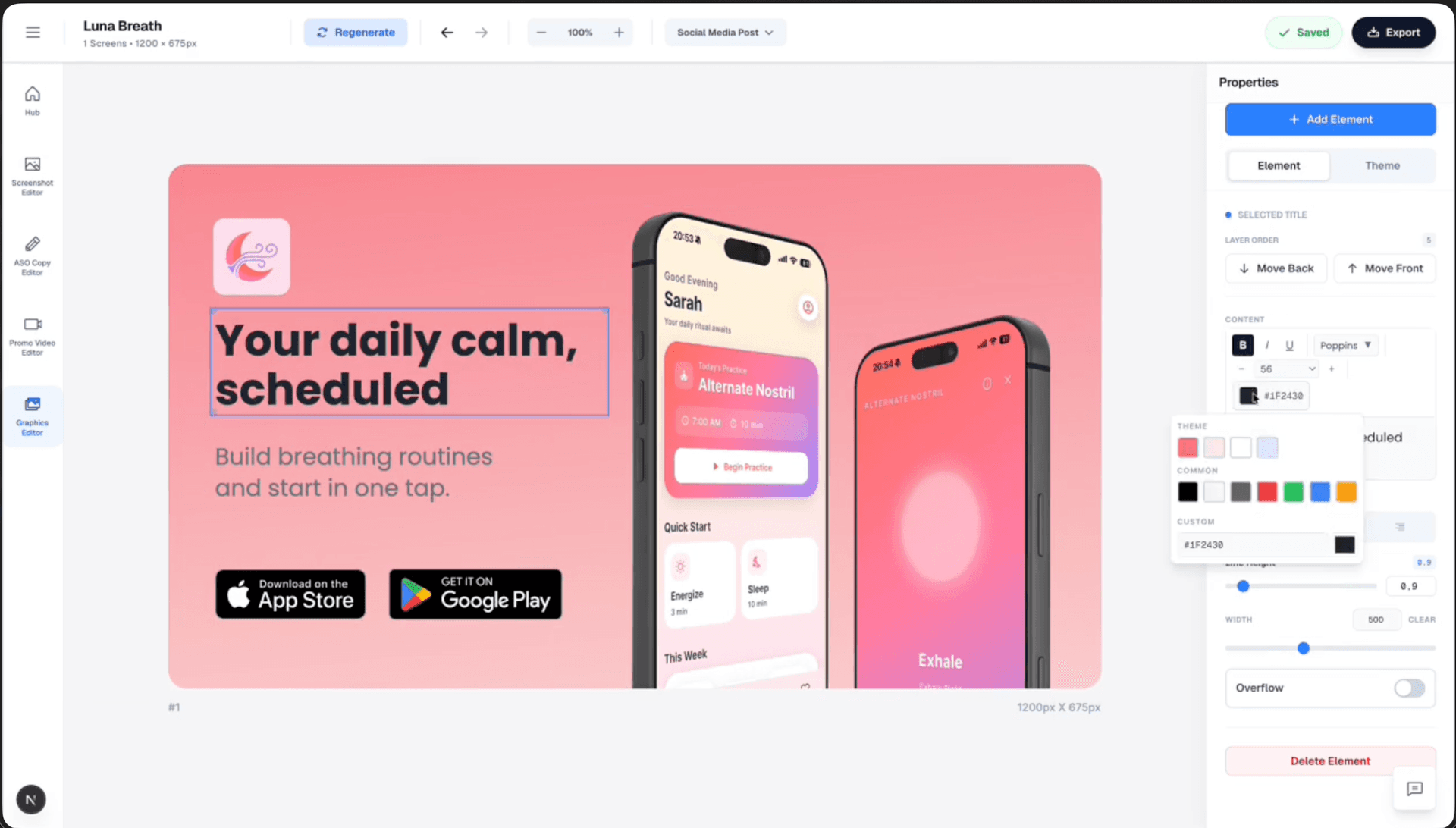 AppLaunchFlow visual editor interface showing drag-and-drop screenshot editing