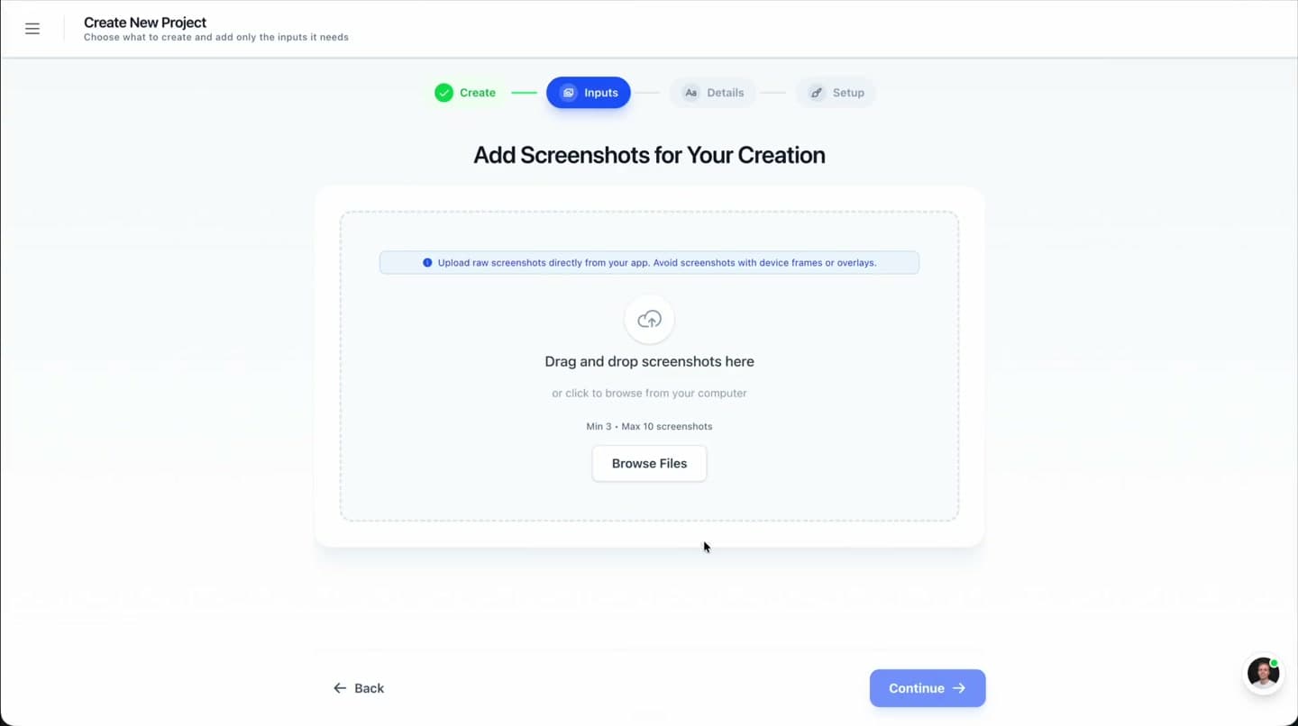 Screenshots preview