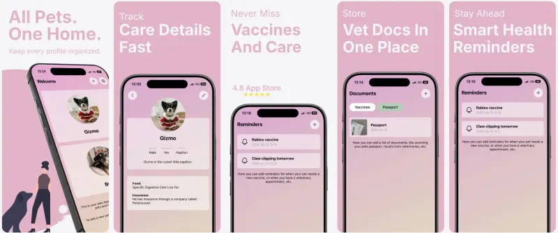 Pet Manager - Pet care management app - Created with AppLaunchFlow