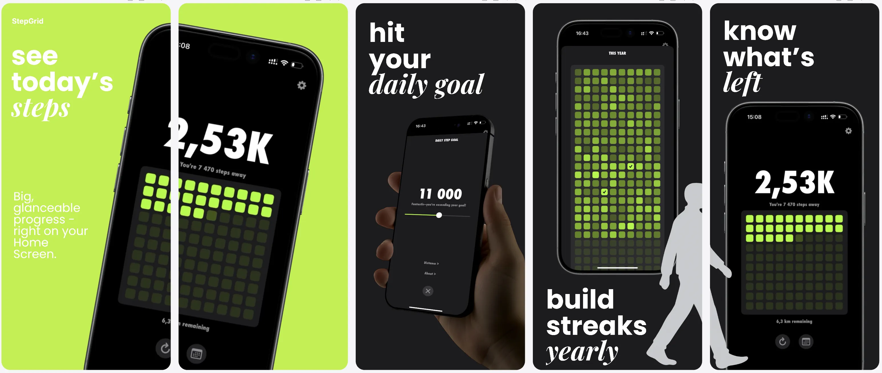 StepGrid - Step tracking dashboard - Created with AppLaunchFlow